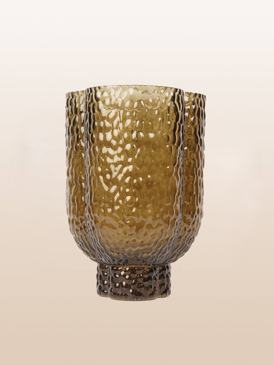 Coral trio vase