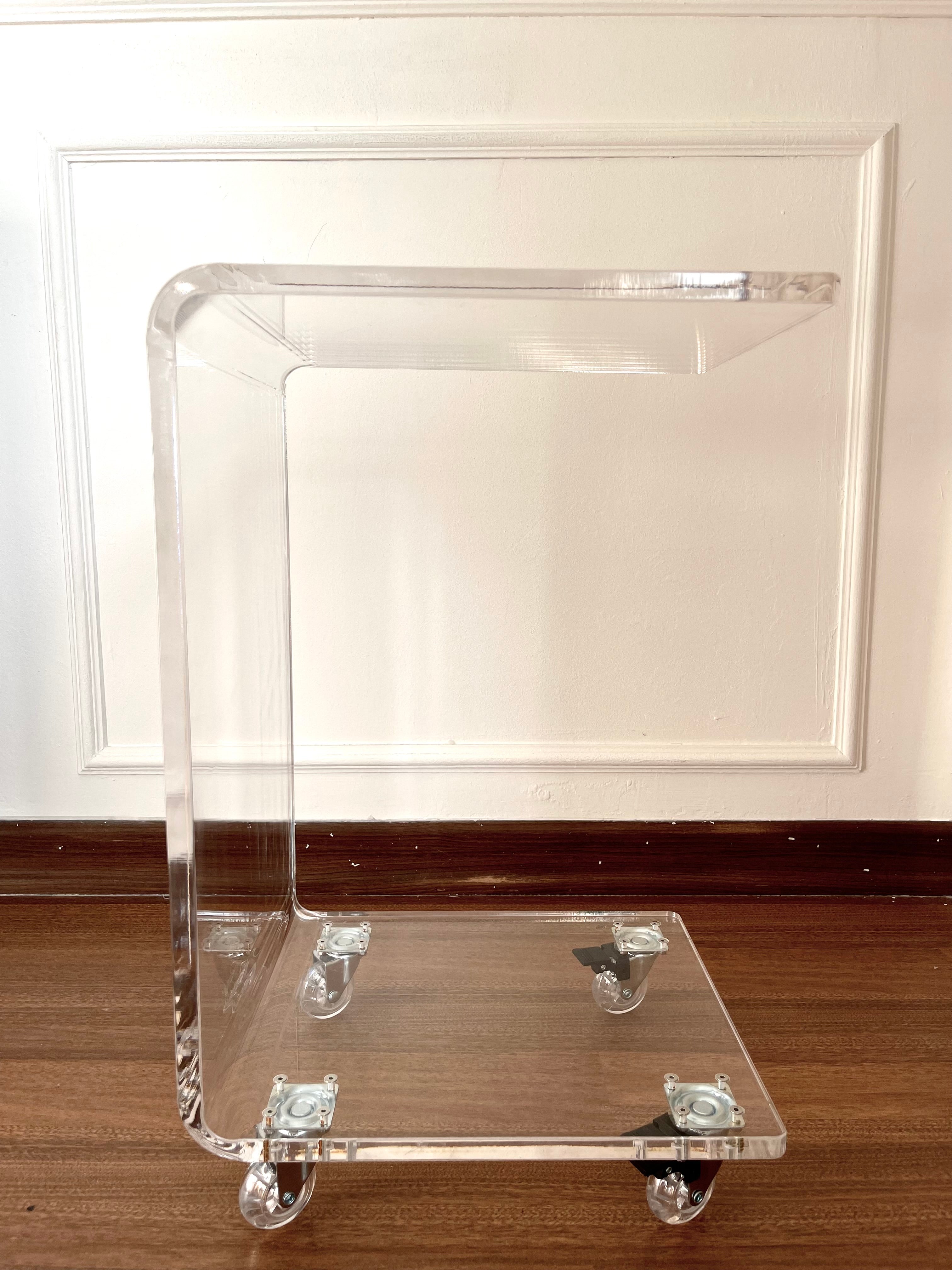 Acrylic Movable Side Table