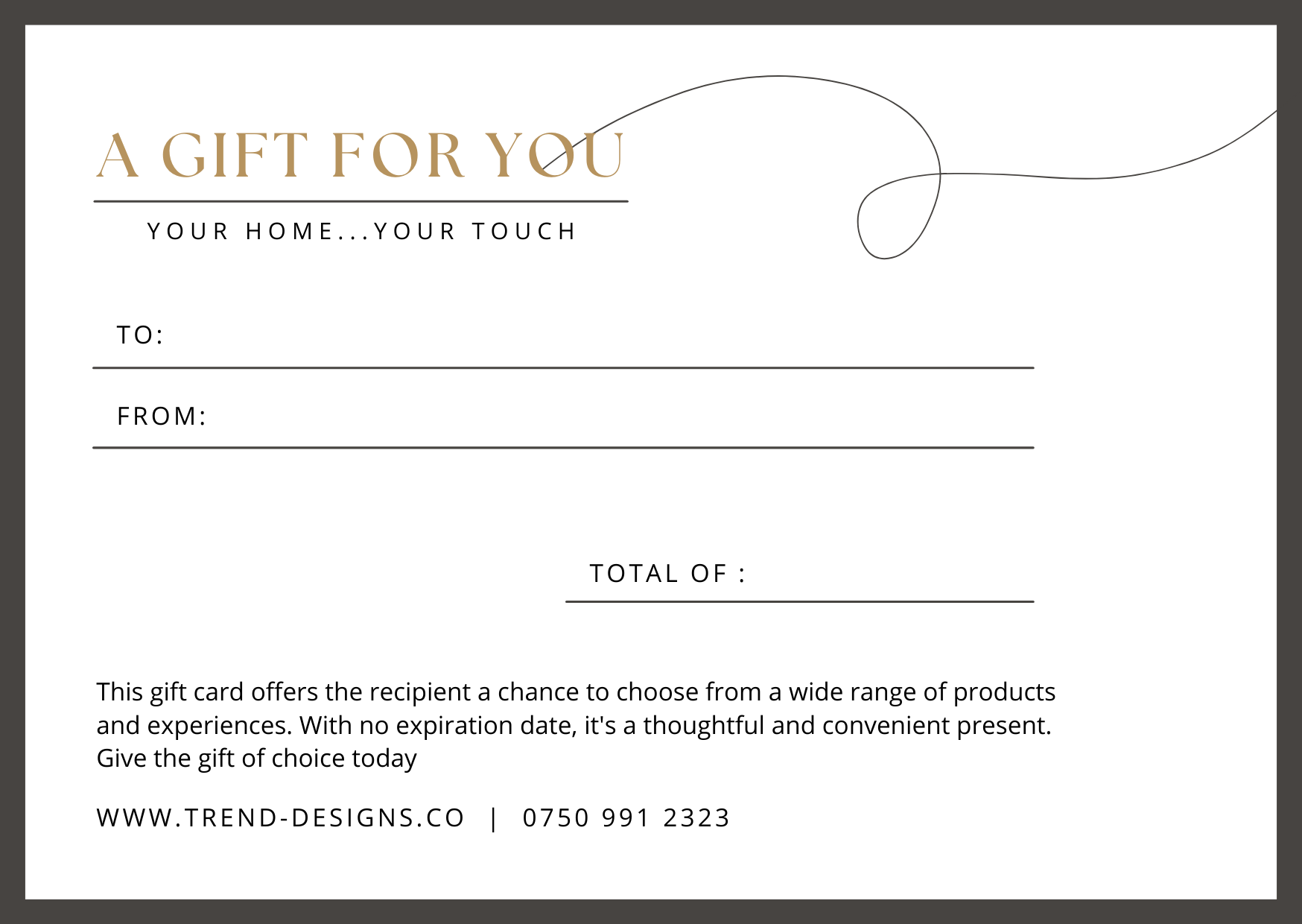 Trend Designs Gift Card