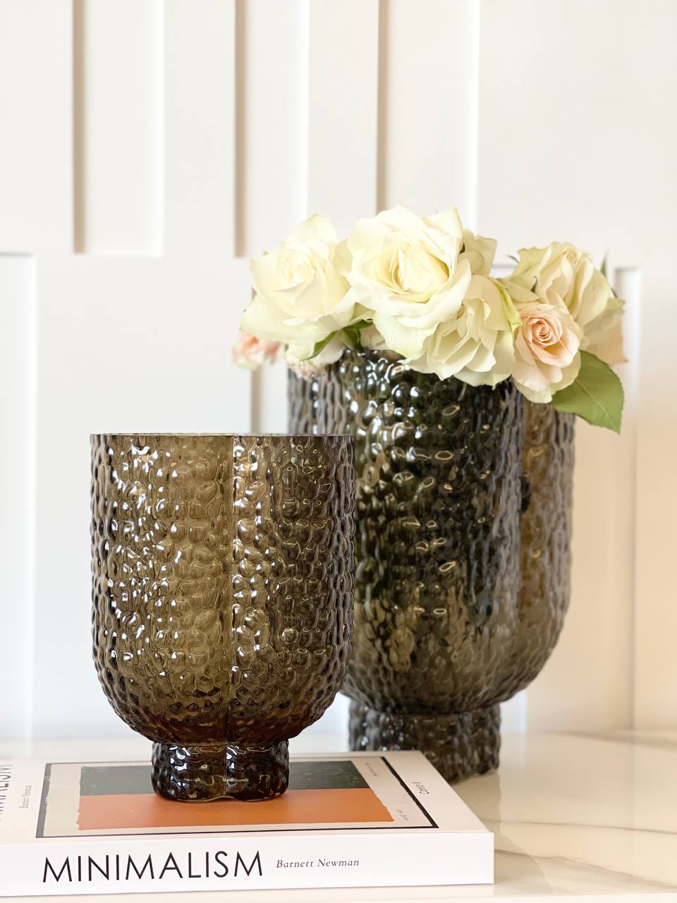 Coral trio vase