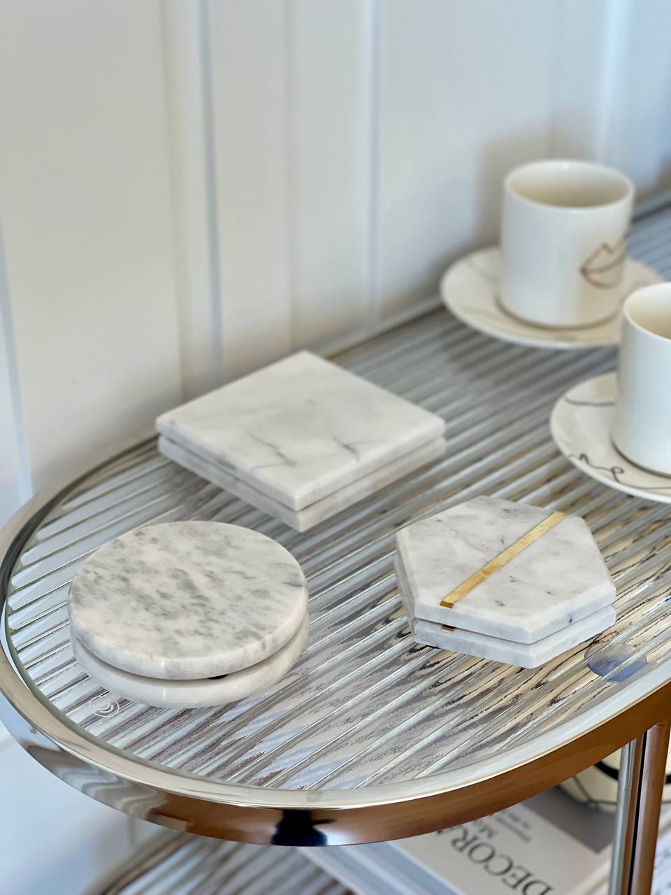 Rectangle Oro Marble Coasters