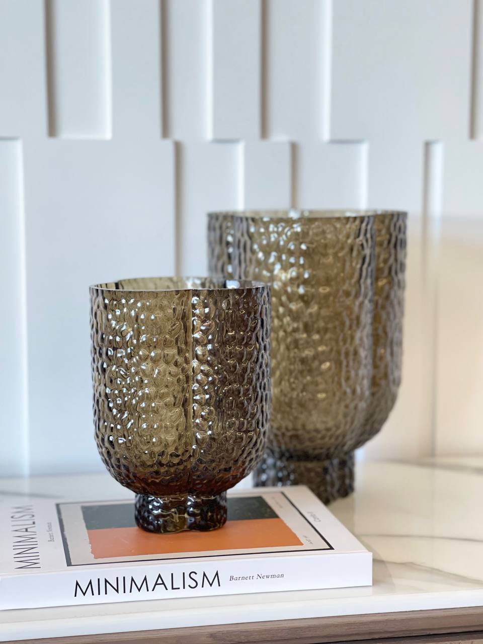 Coral trio vase