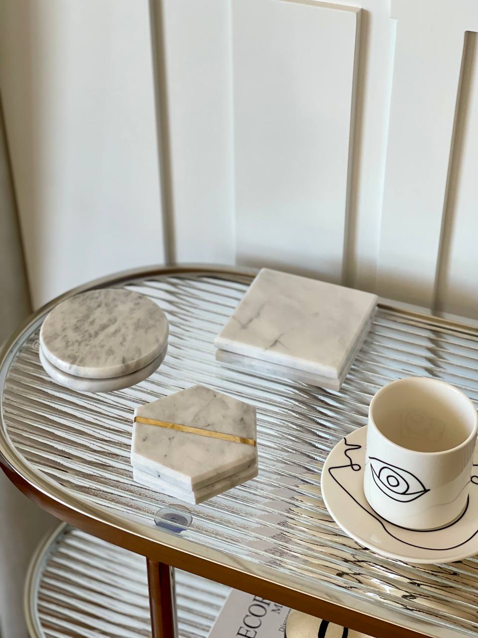 Rectangle Oro Marble Coasters